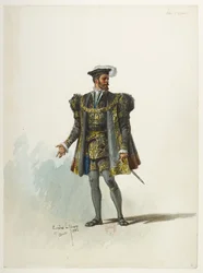 Saint-Saëns - Henry VIII - Maquettes de costumes - Lacoste - 5. Seigneur